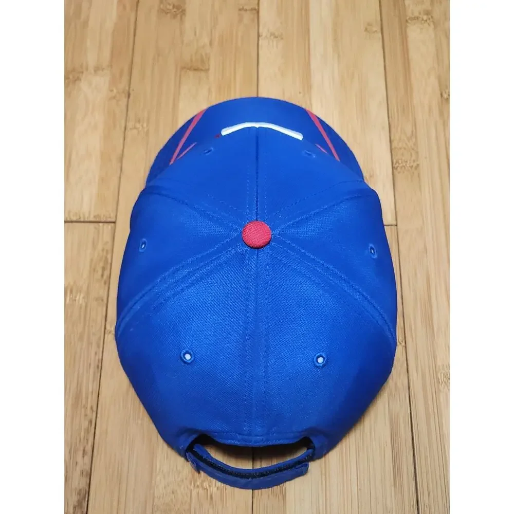 Texas Rangers Hat Cap Strap Back Blue Red MLB Baseball Adjustable Logo '47 OSFA